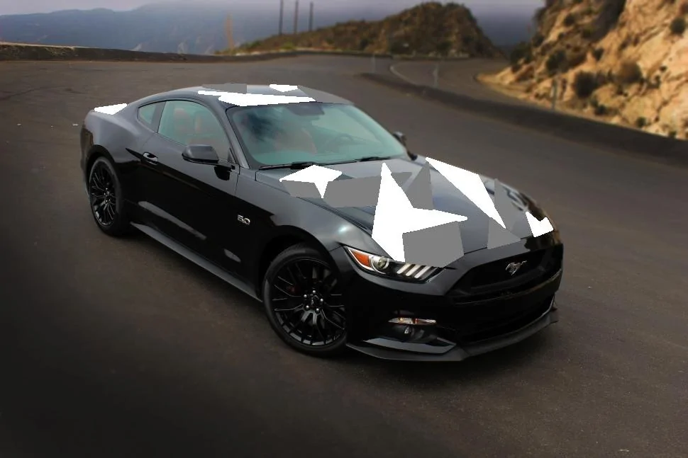 S550 dazzle camo sketch - hood, roof, trunklid (large shapes).webp