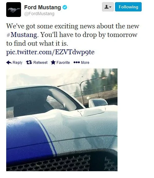 Ford Mustang tweet.webp