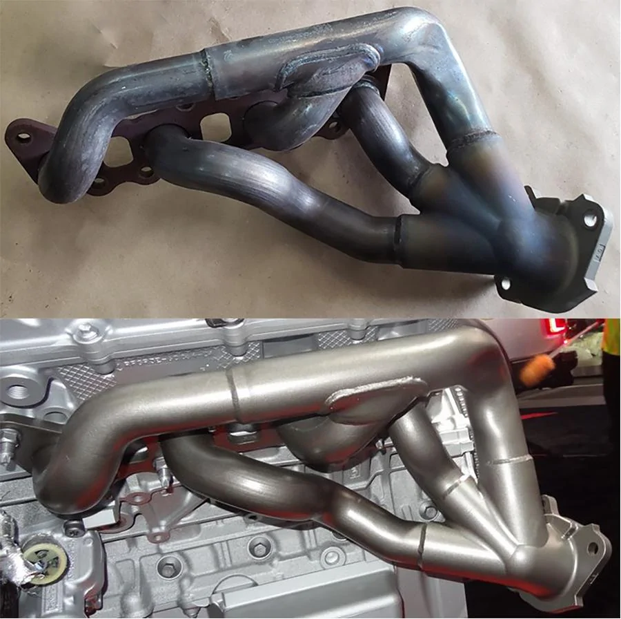 __GT500 GT350 exhaust manifold comparison.webp
