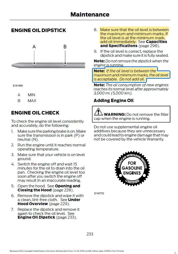 Mustant Engine Oil Level.webp