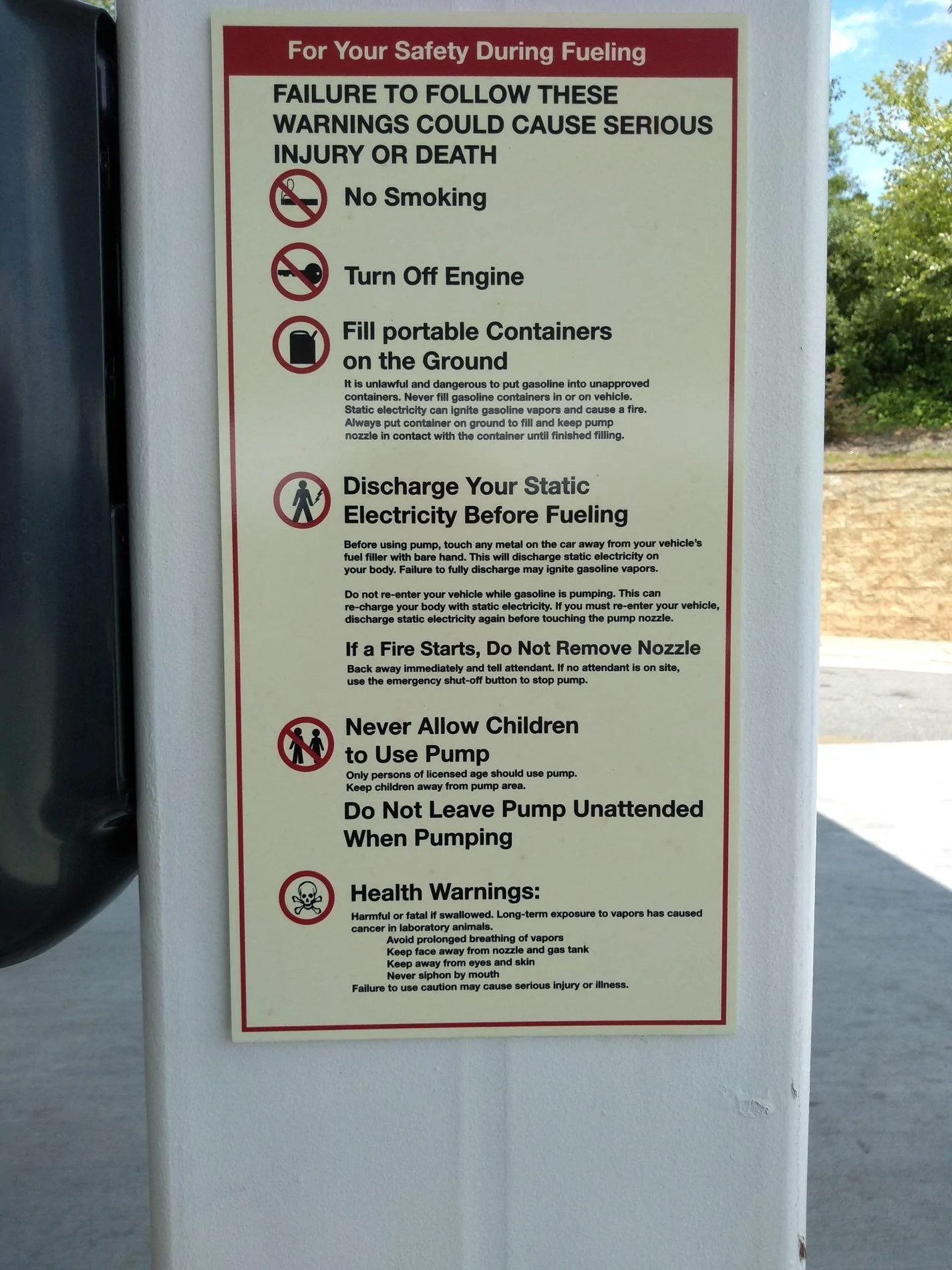 Gas Pump Warning Sign - Exxon Station in Raleigh.webp