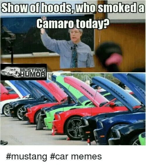 show-of-hoods-who-smokeda-camaro-today-mustang-humor-mustang-car-35172707.webp