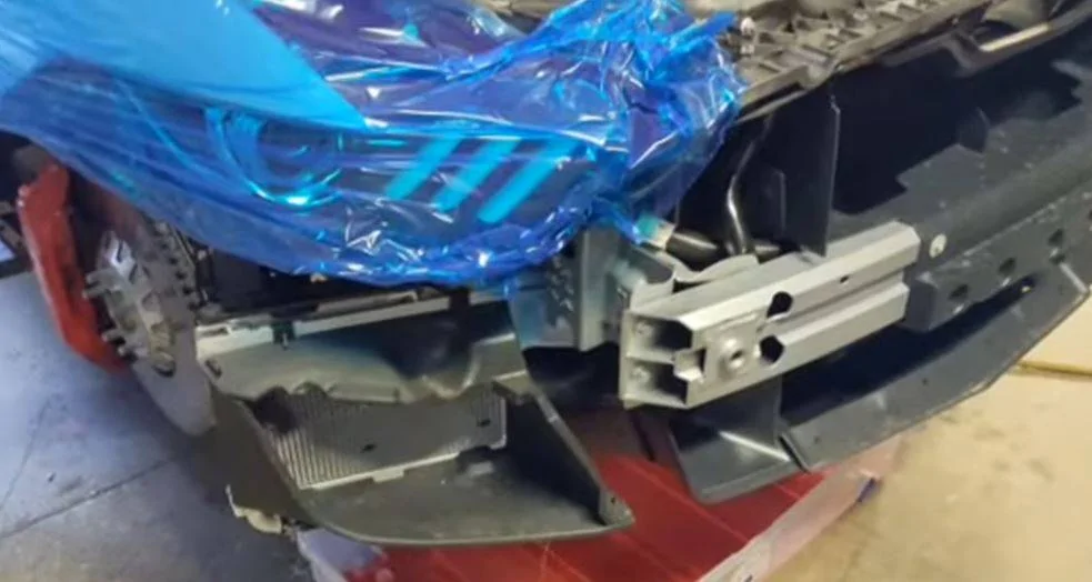 GT500 Tow Hook Bung on Iconic Silver car.webp