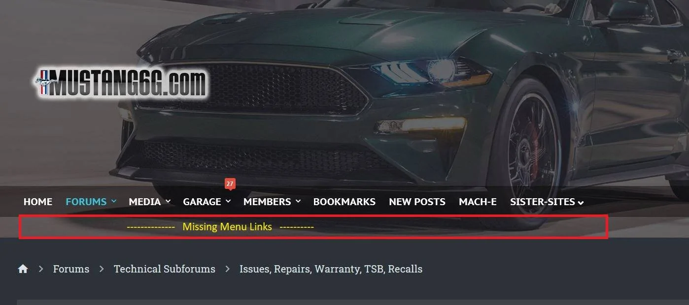 M6G Dark Theme - Missing Menu Bar Items.webp