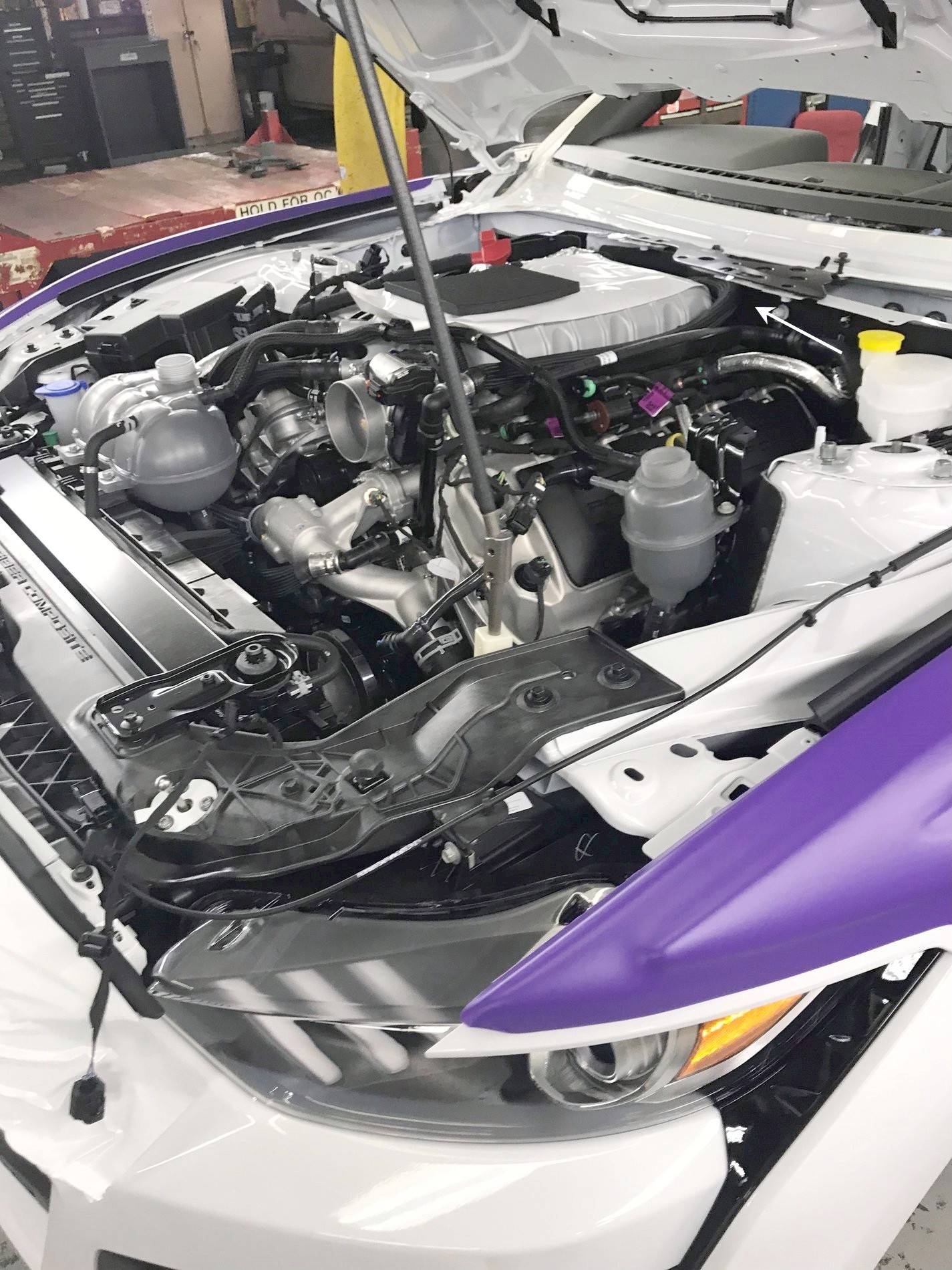2020 GT500 Pinched Hose - Pre-Strut TowerBrace Installation.jpg