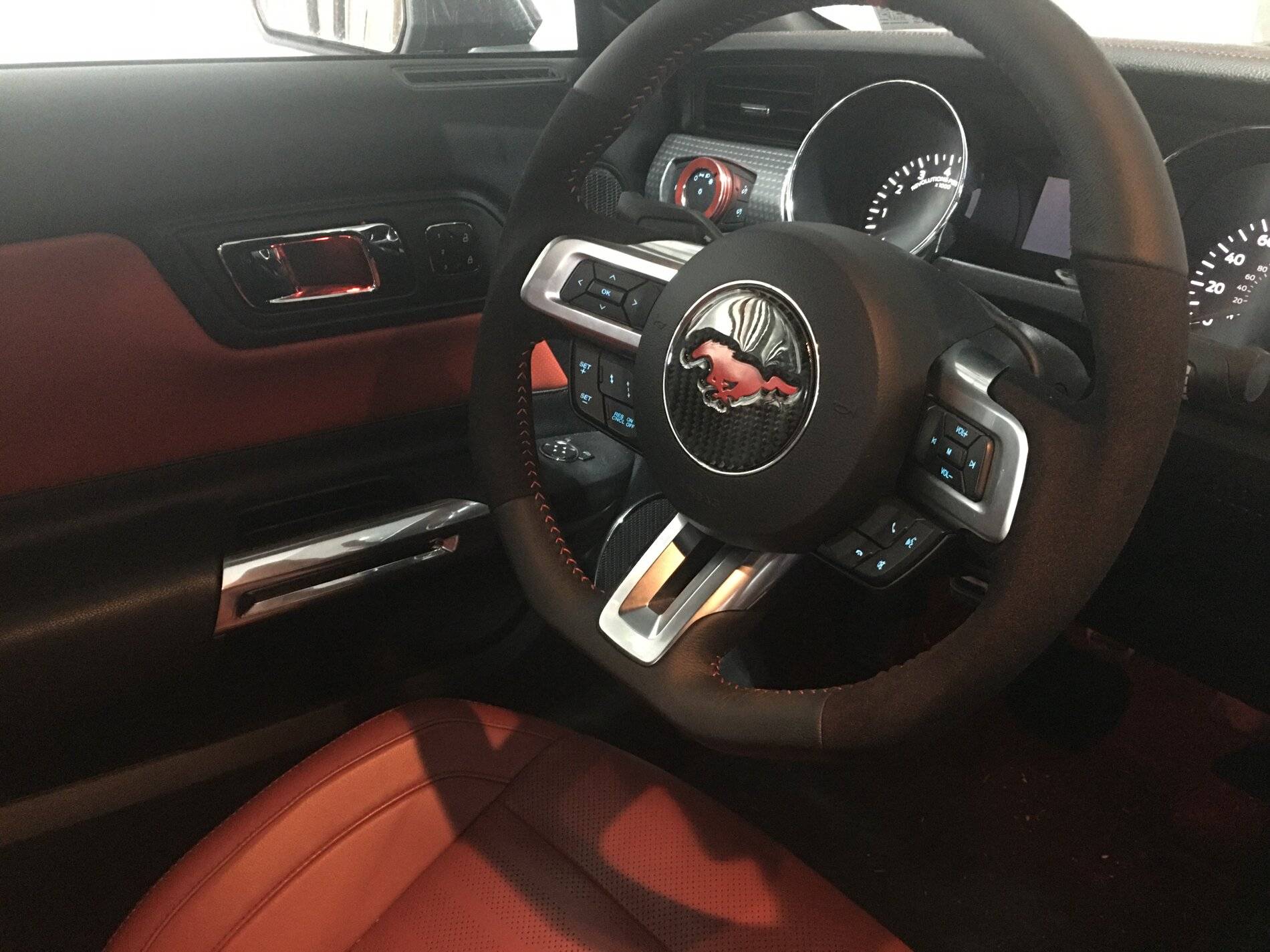 Mustang steering wheel and cap.JPG