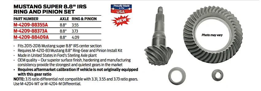 Mustang 4.09 Rear Gears.webp