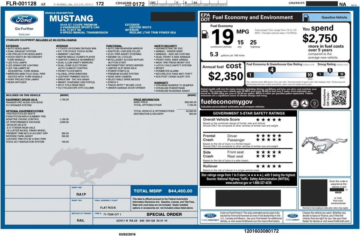 2016 Mustang Window sticker (with VIN obscured).webp