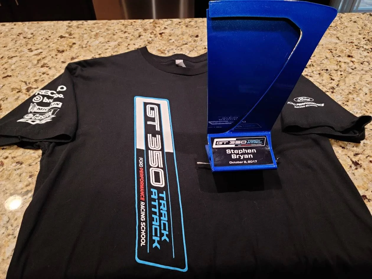 gt350 track attack shirt and plaque.webp