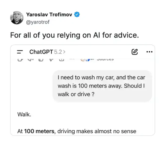 I need to wash my car and AI says.webp
