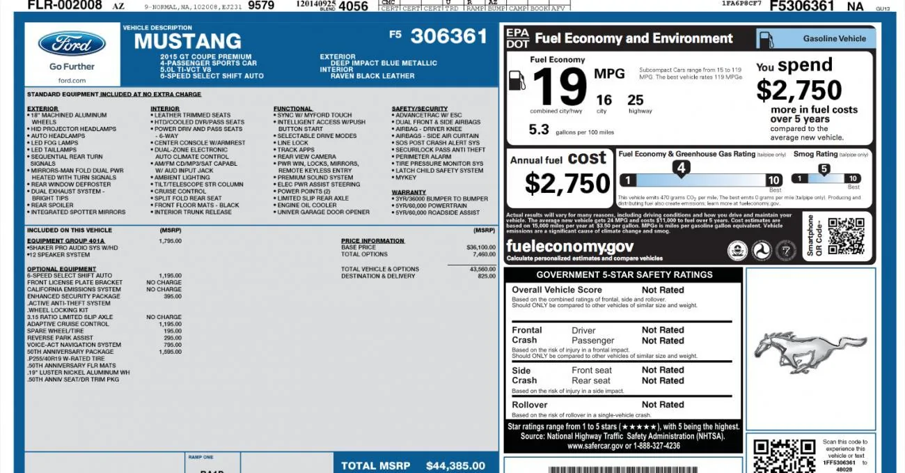 2015 Mustang gt window sticker.webp