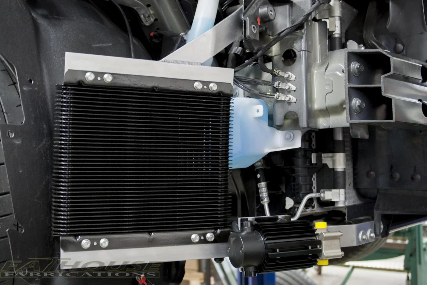 GT350 Trans Cooler Mounted.webp