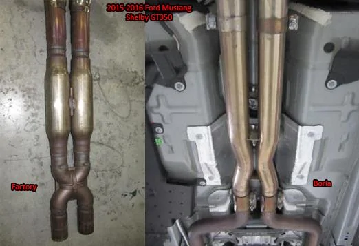OEM VS BORLA SYSTEM GT350.webp