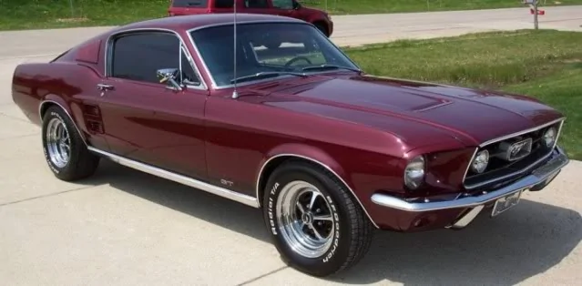 Vintage Burgundy 1967 Mustang.webp