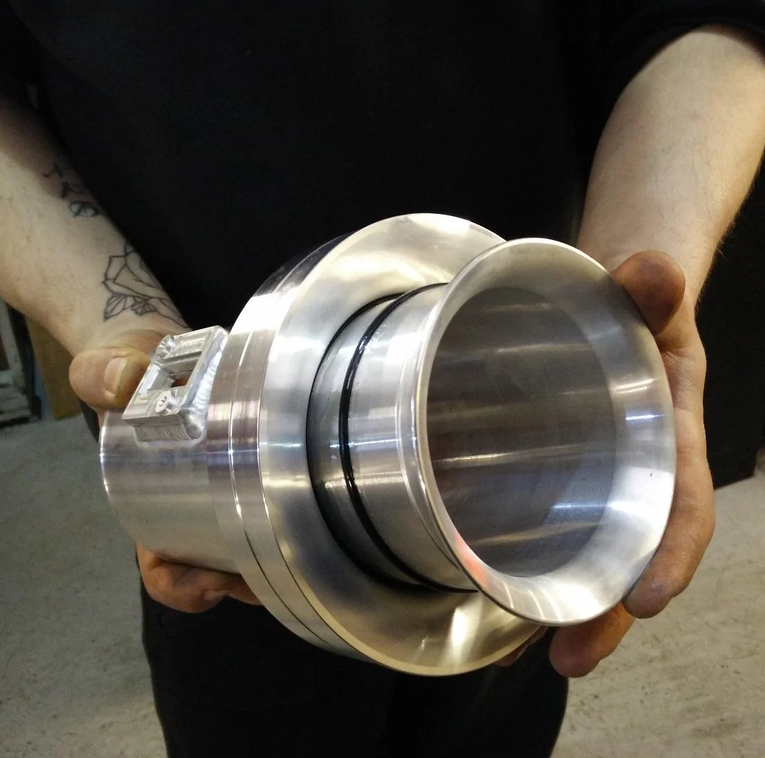Steeda S550 Mustang GT intake MAF Velocity Stack and restrictor.webp