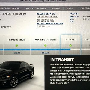 Waiting on my Mustang