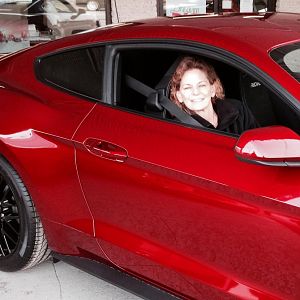 The missus first drive at the dealer