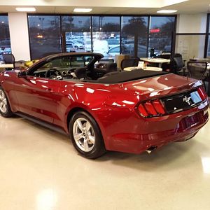 It was raining when I went to look at it, so I was happy that is was in the showroom.