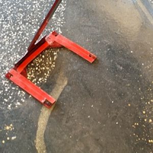once you have grinded and smoothed all of the burs, paint the bracket. this must be done well so it does not rust. then  place 3m body panel adhesive