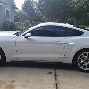 Roush quarter window scoop, quarter panel scoop and rocker winglets
