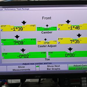 Front alignment after springs