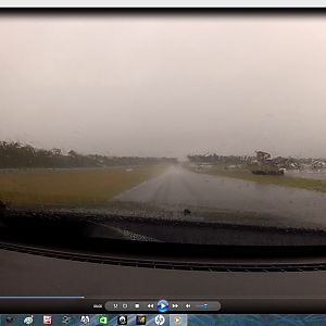 About 90 mph in the wet