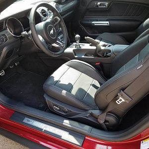 Interior shot. Premium interior Six speed manual.