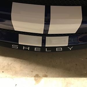 White lettering installed
