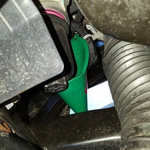 funnel through access door