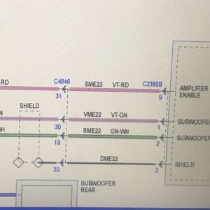 18 mustang sub woofer wiring in trunk