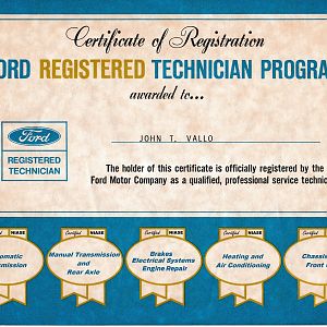 14 of my early years I spent as A Ford Registered Technician