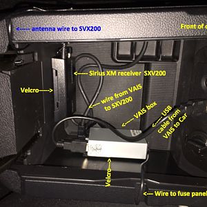 2015 Mustang VAIS XM setup illustrated