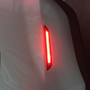 Rear LED side marker, on
