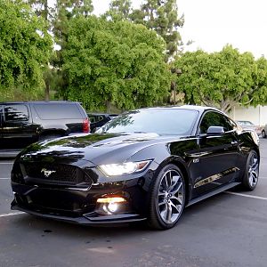 Lowered on Ford Performance Racing springs and front/rear sway bars.