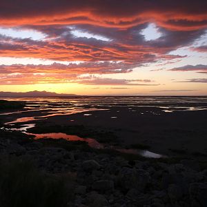 Sunset over the Great Salt Lake