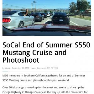 First M6G SoCal Cruise! September 20, 2015