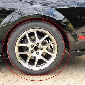 Wheel centering at one inch lower