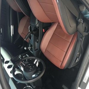 inside w/ the dark saddle interior