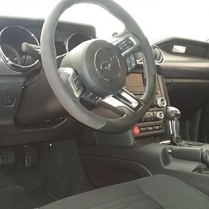GT350 Wheel and Start/Stop button.