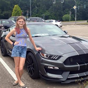 My daughter taking care of my car