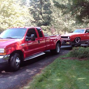 Beasty towing 69 on old trailer