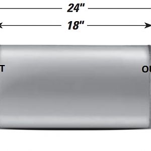 Illustration of traverse muffler flow path