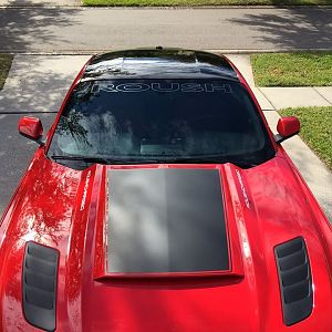 Painted black roof