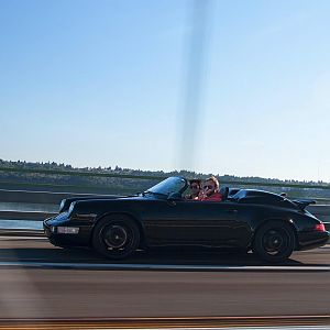 "Ladybug"
1994 Porsche Speedster 
5sp, Factory Recaro Pole Position Seats, red painted seat backs, red door pulls.
Bought with 28K miles, sold with