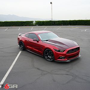 project 6gr ruby red gloss black wheels 08