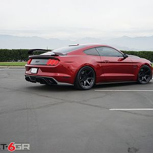 project 6gr ruby red gloss black wheels 11