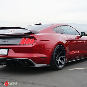 project 6gr ruby red gloss black wheels 13
