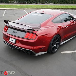 project 6gr ruby red gloss black wheels 14