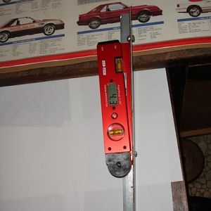 Camber by digital angle finder