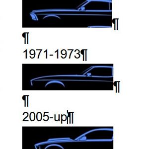 S197 hood lines, side view